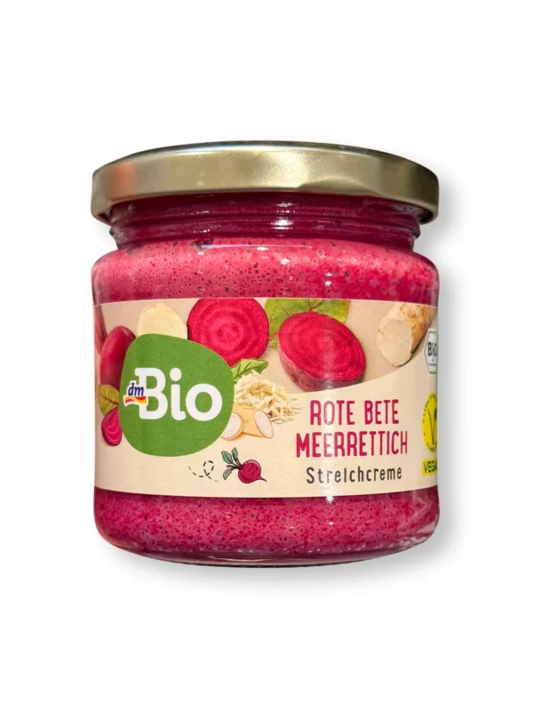 Streichcreme Rote Bete Meerrettich, 180 g Streichcreme Rote Bete Meerrettich, 180 g