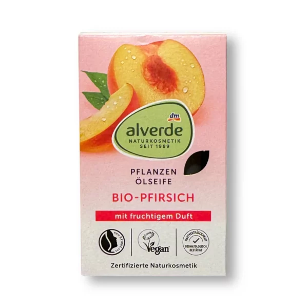 Bar of Vegetable Oil Soap with Peach, 100 g
