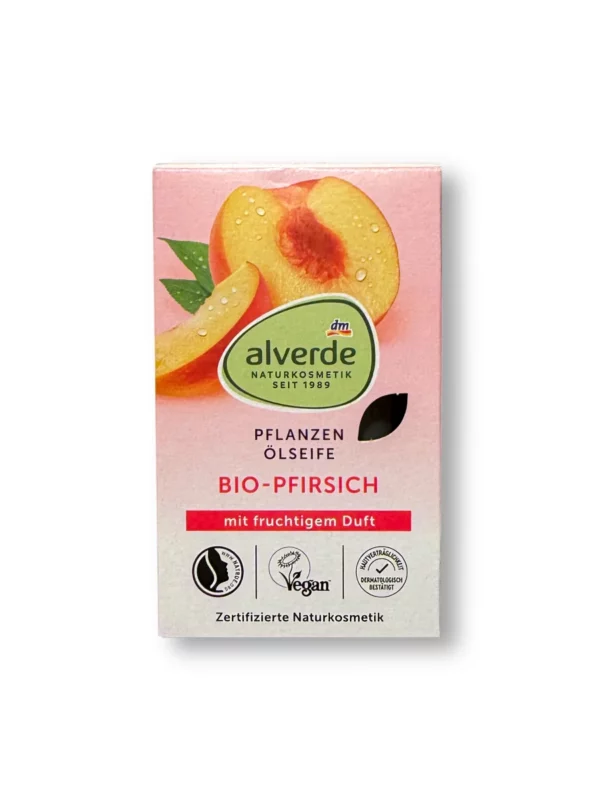 Bar of Vegetable Oil Soap with Peach, 100 g