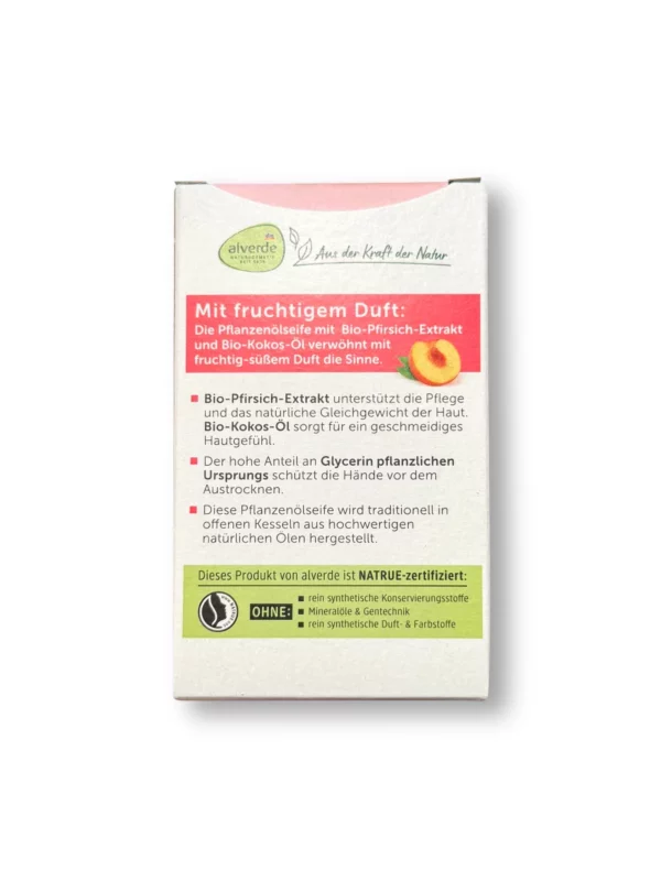 Bar of Vegetable Oil Soap with Peach, 100 g
