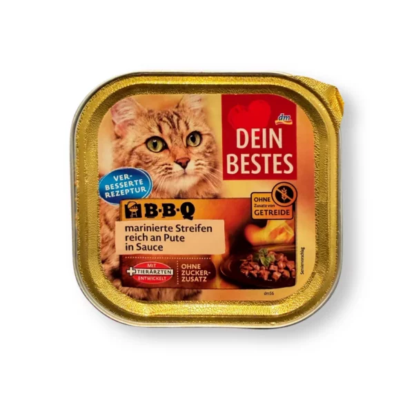 Nassfutter Katze reich an Pute, BBQ, 100 g Nassfutter Katze reich an Pute, BBQ, 100 g