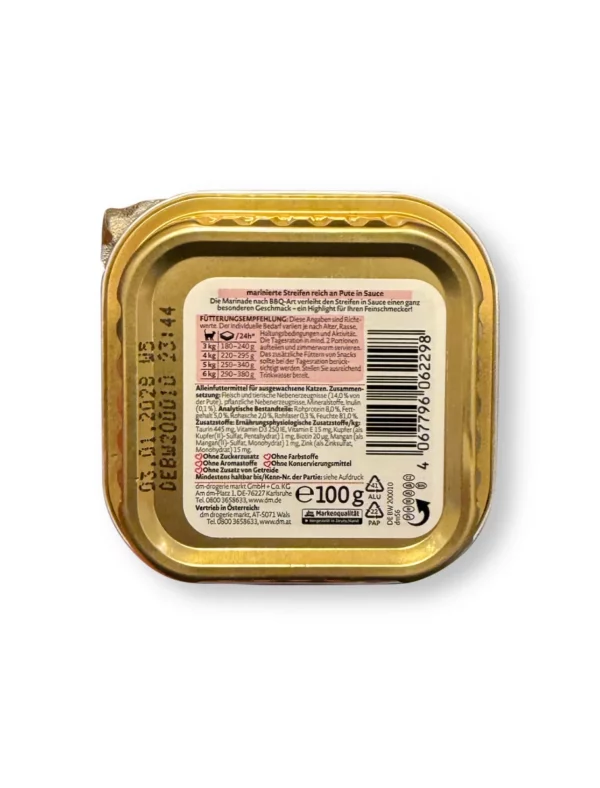 Nassfutter Katze reich an Pute, BBQ, 100 g Nassfutter Katze reich an Pute, BBQ, 100 g