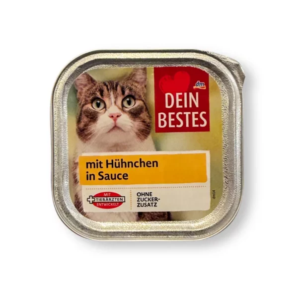 Nassfutter Katze mit Hühnchen in Sauce, 100 g