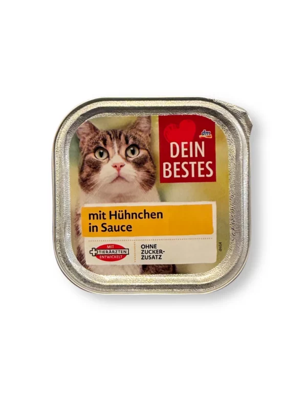 Nassfutter Katze mit Hühnchen in Sauce, 100 g