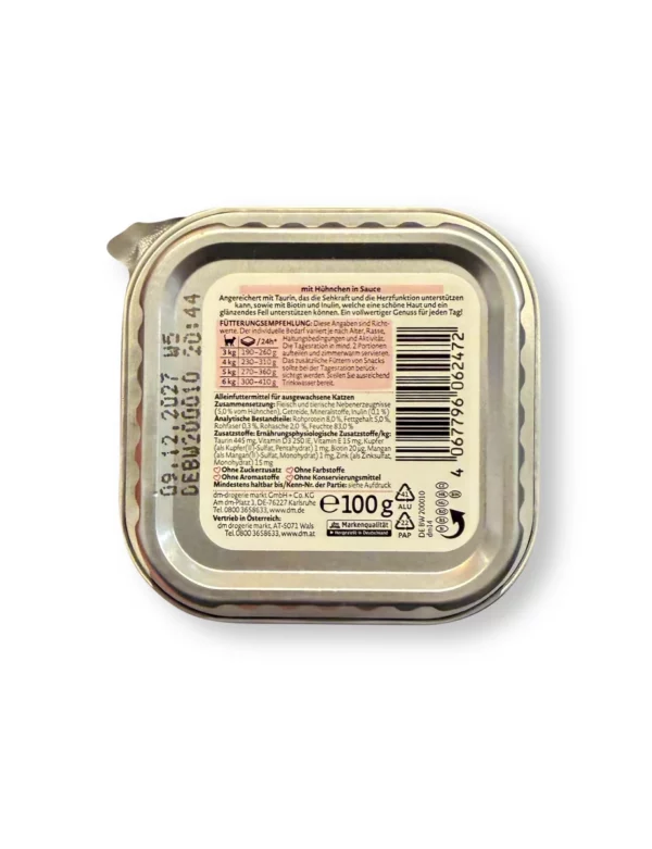 Nassfutter Katze mit Hühnchen in Sauce, 100 g