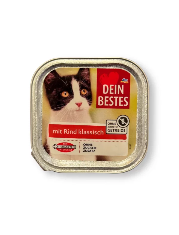 Nassfutter Katze mit Rind, 100 g