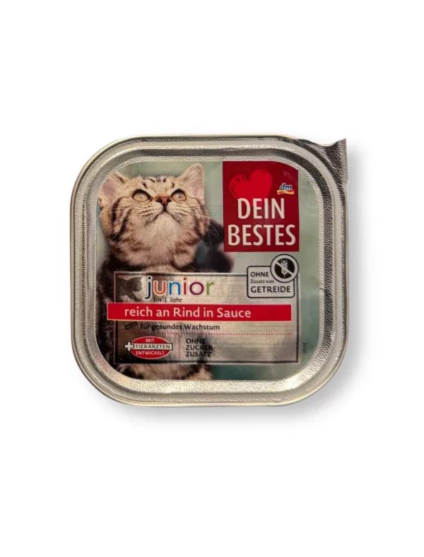 Nassfutter Katze Kitten reich an Rind in Sauce, Junior, 100 g Nassfutter Katze Kitten reich an Rind in Sauce, Junior, 100 g