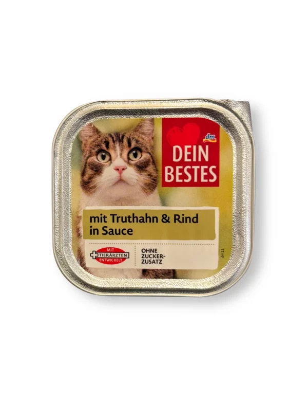Nassfutter Katze mit Truthahn & Rind, 100 g