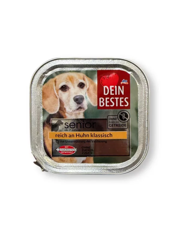 Nassfutter Hund reich an Huhn mit Kartoffel, Senior, 150 g