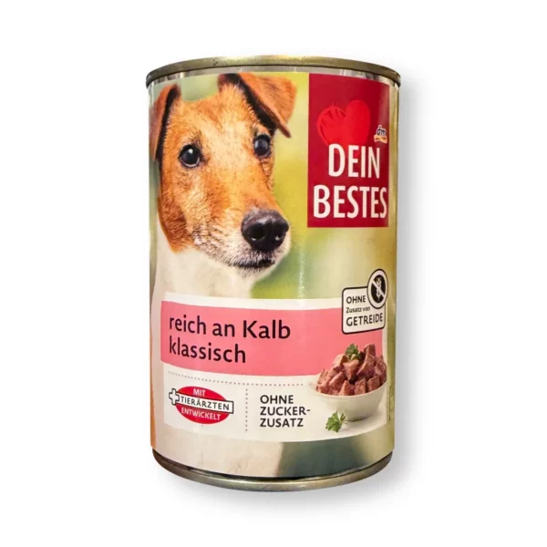 Nassfutter Hund reich an Kalb, 400 g