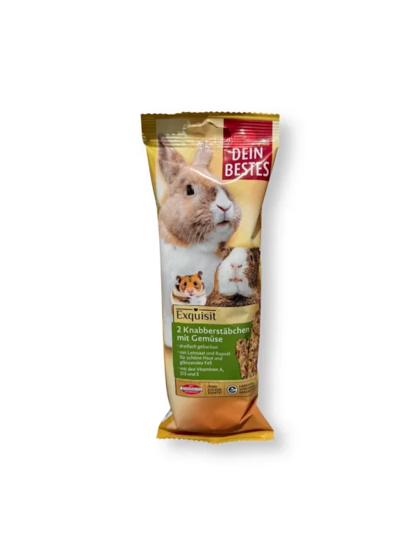 Nagersnack Knabberstäbchen mit Gemüse, Exquisit, 112 g