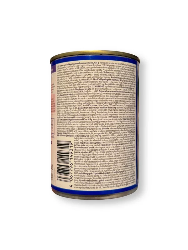 Nassfutter Katze reich an Lachs in Sauce, 415 g