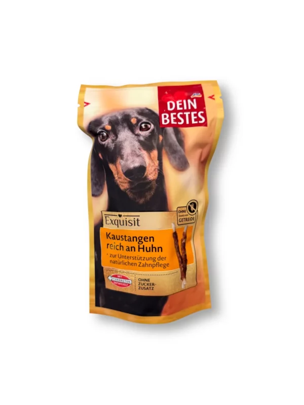 Hundeleckerli Kaustangen reich an Huhn, Exquisit, 80 g