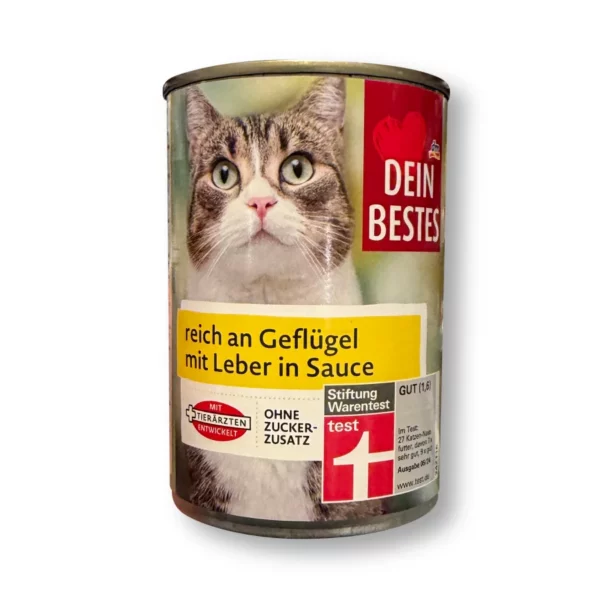 Nassfutter Katze reich an Geflügel & Leber in Sauce, 415 g Nassfutter Katze reich an Geflügel & Leber in Sauce, 415 g