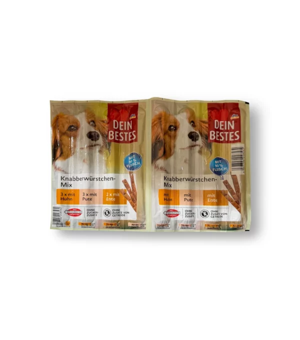 Hundeleckerli Knabberwürstchen Mix (8 Stück), 88 g