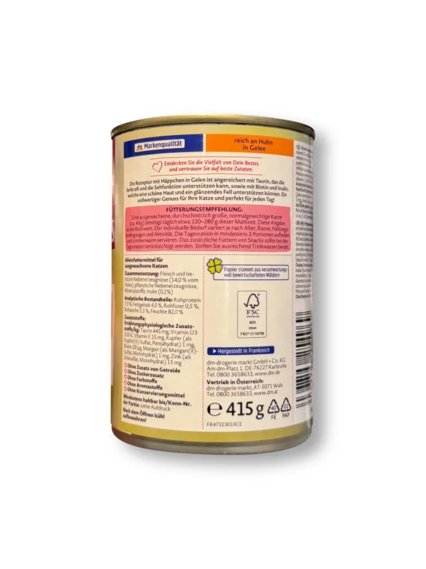 Nassfutter Katze reich an Huhn in Gelee, 415 g Nassfutter Katze reich an Huhn in Gelee, 415 g