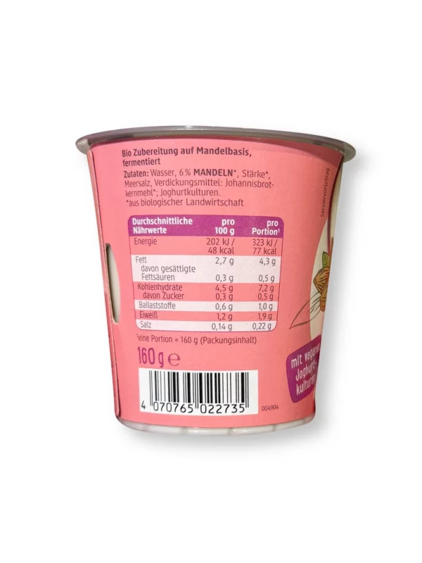 Plain Almond Yogurt Alternative, 160 g