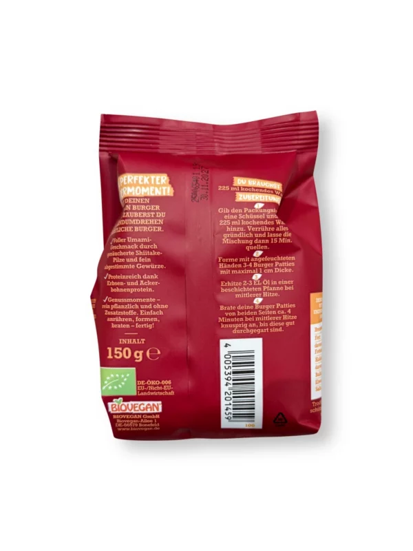 Mein veganer Burger Pattie, 150 g Mein veganer Burger Pattie, 150 g
