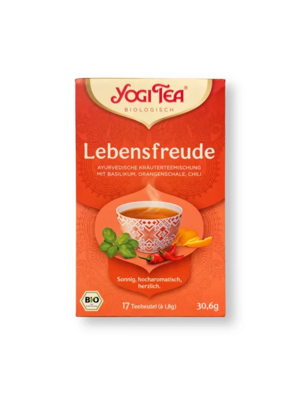 Kräutertee "Lebensfreude" mit Basilikum, Orangenschale & Chili (17 Beutel), 30,6 g Kräutertee "Lebensfreude" mit Basilikum, Orangenschale & Chili (17 Beutel), 30,6 g