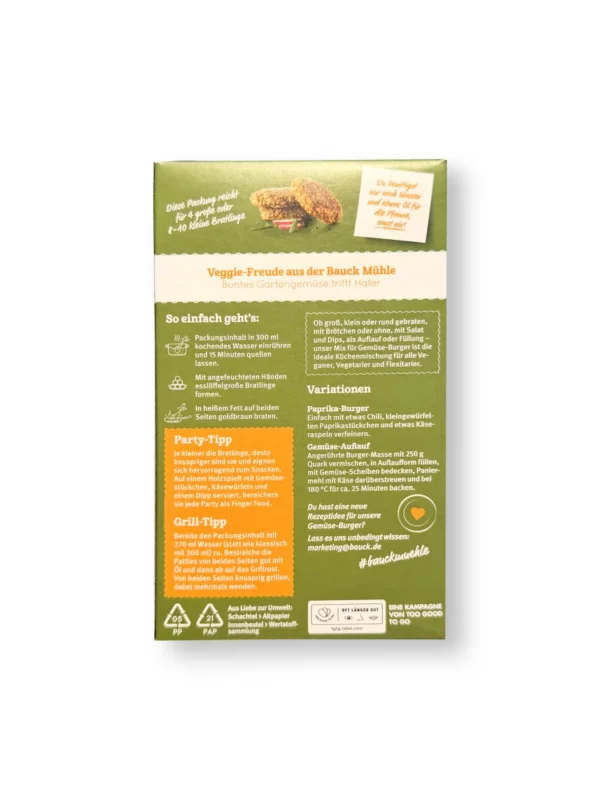 Veggie Vegetable Burger Mix, vegan, 160 g