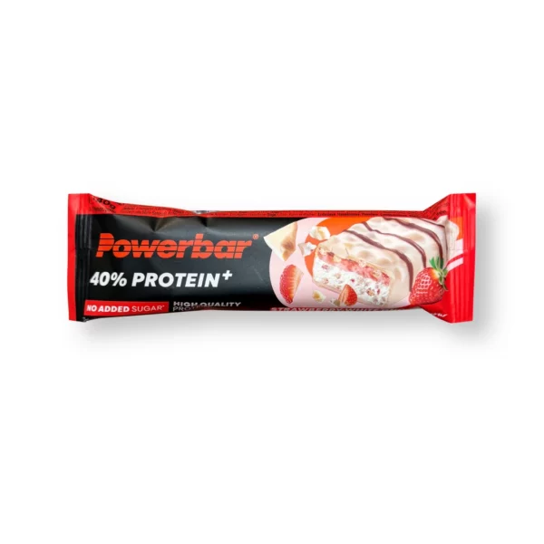 Proteinriegel, 40% Protein+, Strawberry White Choc Geschmack, 40 g