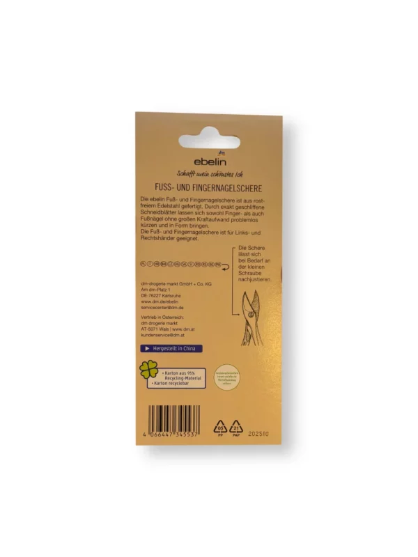 Toenail and fingernail scissors, 1 pc