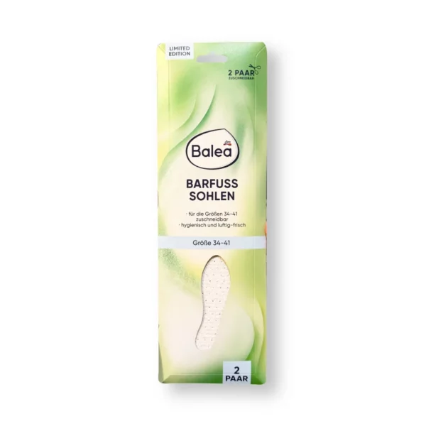 Barefoot White Insoles, Size 34–41 (2 pairs), 4 pcs