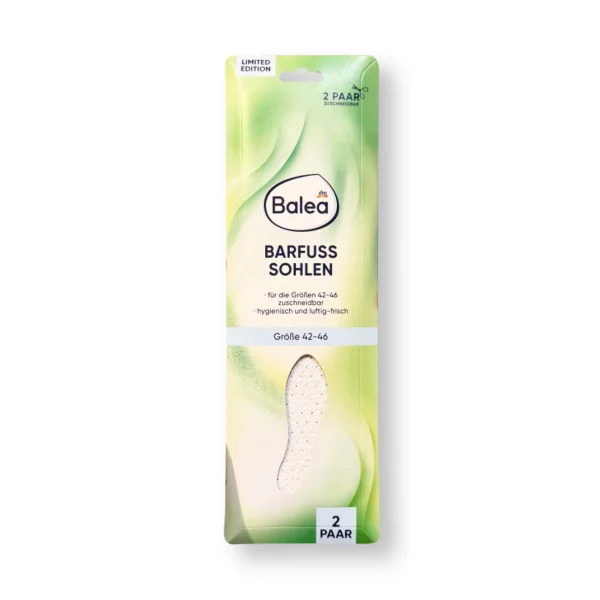 Barefoot White Insoles, Size 42–46 (2 pairs), 4 pcs