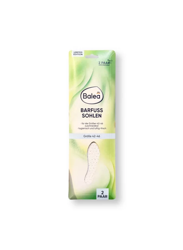 Barefoot White Insoles, Size 42–46 (2 pairs), 4 pcs