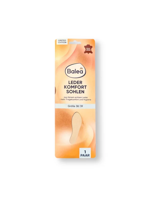 Leather Insoles, Size 38/39 (1 pair), 2 pcs
