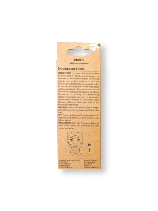 Sodalite Feldspar Facial Massage Roller, 1 pc