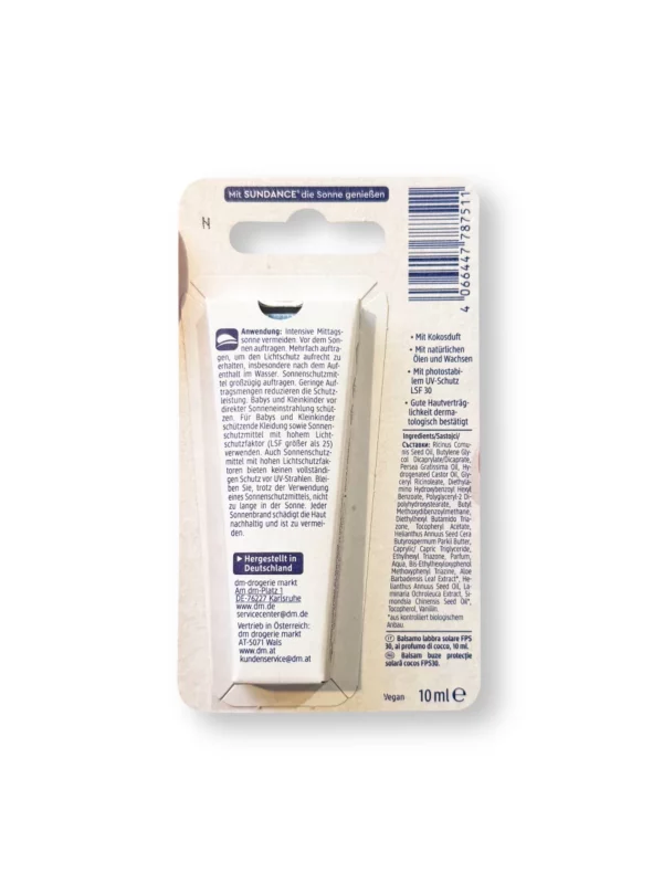 Lippenpflegtube KokosLSF30, 10 ml Lippenpflegtube KokosLSF30, 10 ml