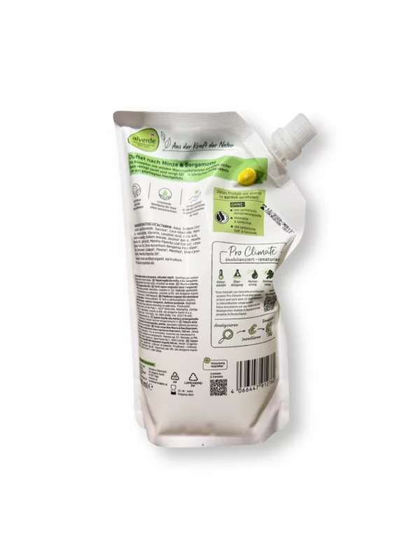Mint and Bergamot Liquid Soap Refill Pack, 500 ml