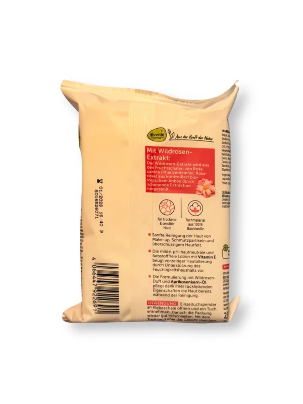 Cleaning wipes wild rose, 25 pcs