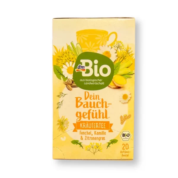 Kräutertee "Dein Bauchgefühl" mit Fenchel, Kamille & Zitronengras (20 Beutel), 36 g