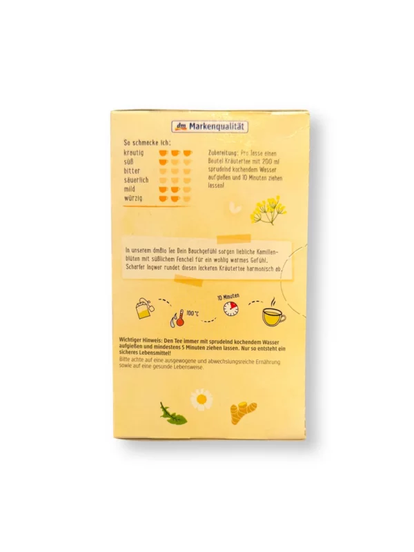 Kräutertee "Dein Bauchgefühl" mit Fenchel, Kamille & Zitronengras (20 Beutel), 36 g