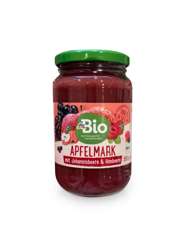 Fruchtmark Apfel mit Johannisbeere & Himbeere, 360 g