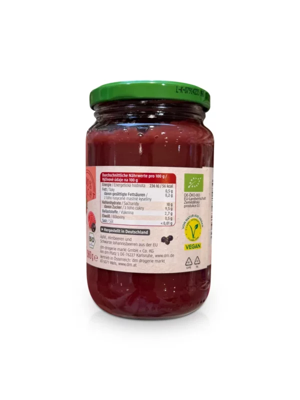 Fruchtmark Apfel mit Johannisbeere & Himbeere, 360 g