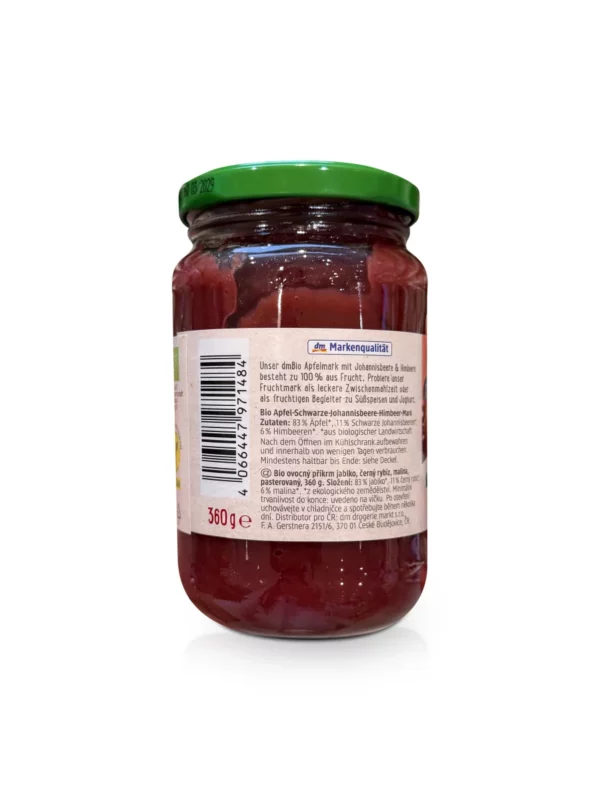 Fruchtmark Apfel mit Johannisbeere & Himbeere, 360 g