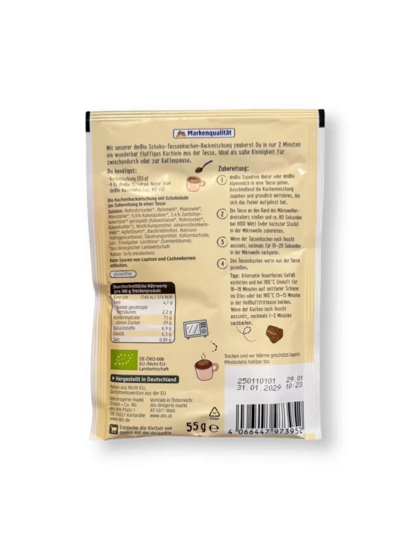 Tassenkuchen Schoko, 55 g Tassenkuchen Schoko, 55 g