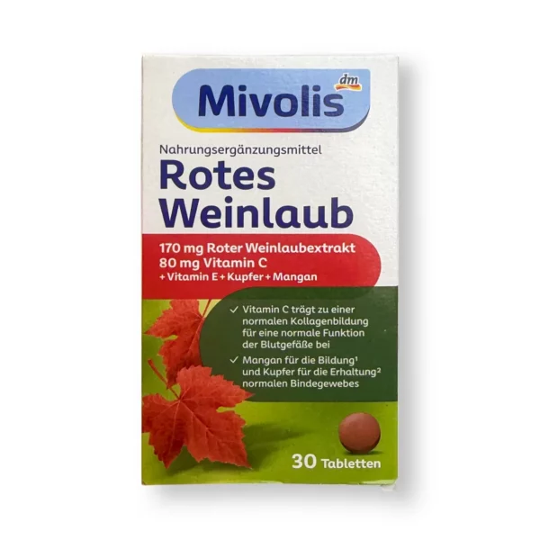 Rotes Weinlaub Tabletten 30 St, 19 g