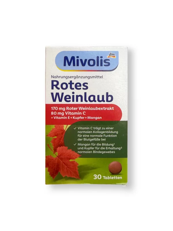 Rotes Weinlaub Tabletten 30 St, 19 g