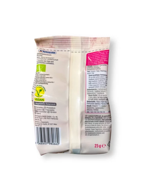 Trockenfrüchte, Himbeeren gefriergetrocknet, 25 g
