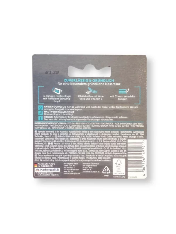Razor blades, 3-blade razors, 5 pcs
