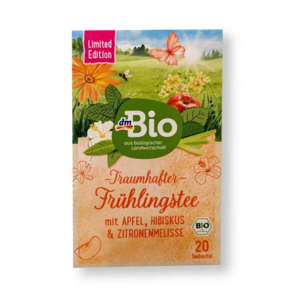 Früchtetee "Traumhafter Frühlingstee" mit Apfel, Hibiskus & Zitronenmelisse (20 Beutel), 40 g Früchtetee "Traumhafter Frühlingstee" mit Apfel, Hibiskus & Zitronenmelisse (20 Beutel), 40 g