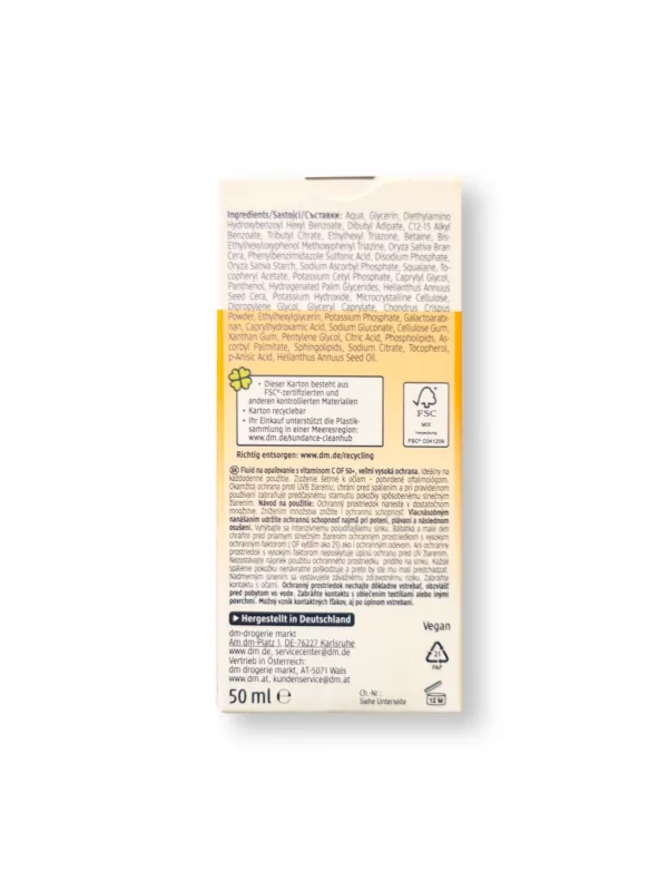 Sun Fluid for the Face with Vitamin C, SPF 50+, 50 ml Sun Fluid for the Face with Vitamin C, SPF 50+, 50 ml