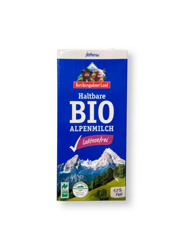 Milch, haltbare Alpenmilch, 1,5% Fett, laktosefrei, 1 l Milch, haltbare Alpenmilch, 1,5% Fett, laktosefrei, 1 l
