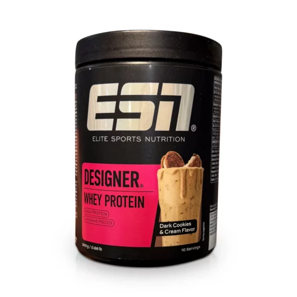 Designer Whey Protein Powder, Dark Cookie & Cream Flavor, 300 g