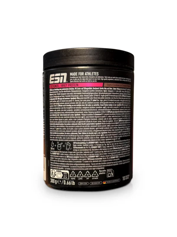 Designer Whey Protein Powder, Dark Cookie & Cream Flavor, 300 g Designer Whey Protein Powder, Dark Cookie & Cream Flavor, 300 g