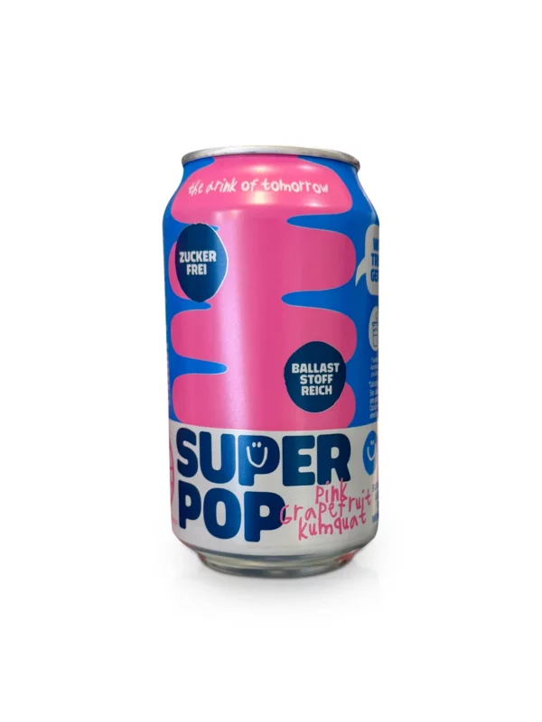Erfrischungsgetränk, Super Pop Pink Grapefruit-Kumquat, 0,33 l EINWEG